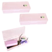 PandaSpa Set of 3 Personal Multifunctional Tool Box for Professional Manicurist Nail Art Pedicure Large size Pink