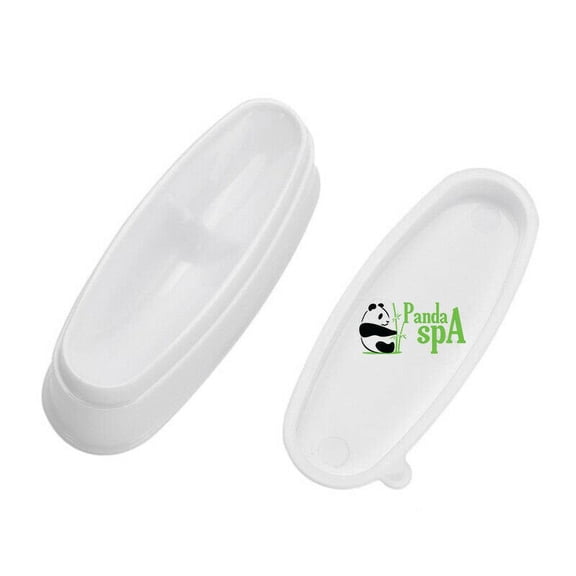 PandaSpa White French Tip Nail Art Powder Dip Case with Lid