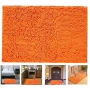 PandaTop Bathroom Bath Rug 24x16inch, Thick Soft Absorbent Chenille Bath Rugs with Non-Slip Rubber Backing Quick Dry Mats, Machine Washable Rugs for Bathroom, Shower, and Tub,Orange