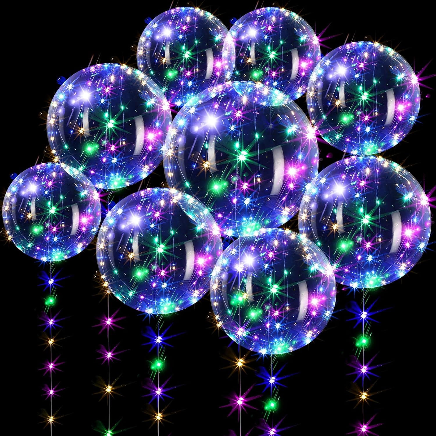 Transparent Balloon String PandaTop Clear Balloons with Lights, Light Up Balloons 20 Inches ...