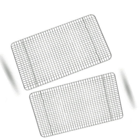 PandaTop Cooling Rack,Barbecue Grill,2 Pcs)15.7x11.8 inches Baking Thick Stainless Steel Mesh Rack,Oven Safe Grid Wire Cookie Cooling Racks for Baking & Cooking