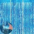 thumbnail image 1 of PandaTop Foil Fringe Curtain,3PCS 3.2FT x 6.5FT Metallic Tinsel Door Curtains Photo Booth Backdrop,for Birthday Bachelorette Bridal Baby Shower Party Decorations (Lake Blue), 1 of 8