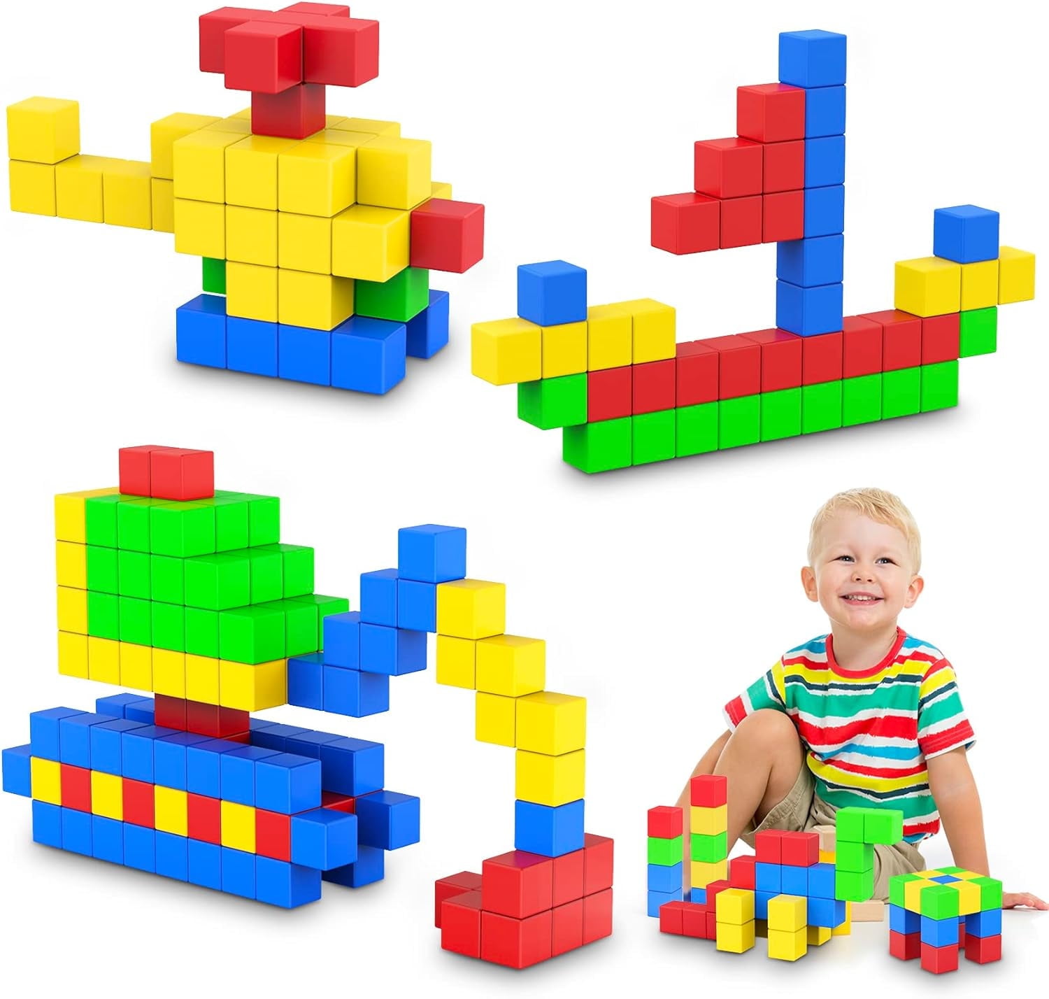 PandaTop Blocks for Kids Toys, Large Cube Toys for