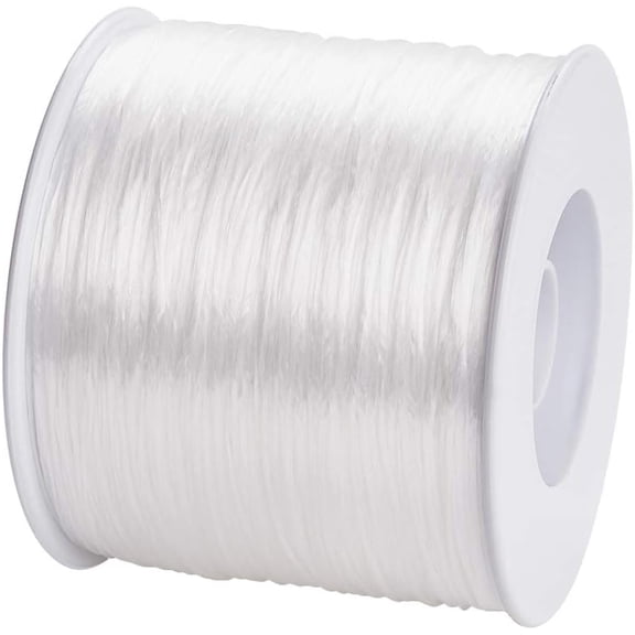 Pandahall 500m/roll Elastic Bracelet String 0.3mm Clear Crystal Stretch Bead Cords for Seed Beads Jewelry Making 0.3mm-5