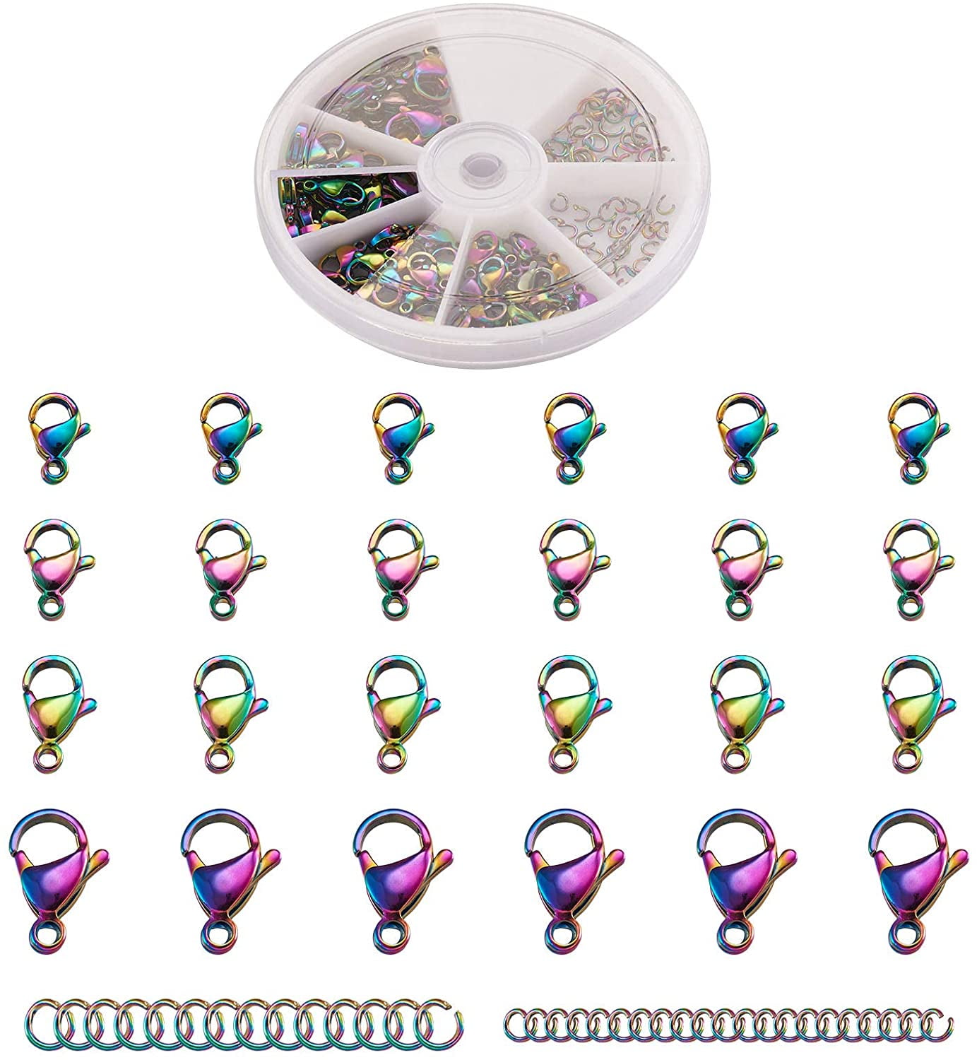 20pcs Lobster Claw Clasps 9 15mm Grade A 304 Stainless Steel Lobster Clasps For Jewelry Making