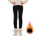 thumbnail image 1 of Pandaie 1-14T Girls Fleece Lined Leggings Winter Warm Soft Thermal Pants Full Length Kids Tights Trousers Clothes Black 9-10 Years, 1 of 5