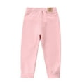 thumbnail image 1 of Pandaie 1-8T Toddler Boys Girls Cotton Pants Unisex Kids Joggers Sweatpants Elastic Waiet Pull on Bottoms Newborn Leggings Pink, 1 of 2