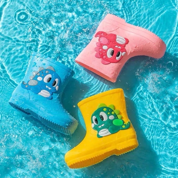 Boot Cartone Pandaie 15M-6Y Baby Girls Boys Girls Rain Boots Waterproof Pull on ...