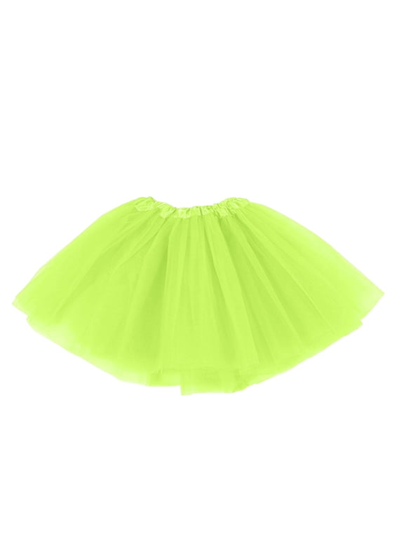 2-8Y Girls Tutu Skirt Toddler Carnival Layers Tulle Ballet Dance Skirts Kids Dress up Birthday Party Princess Dresses Light Green 2-8 Years