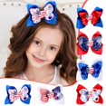 Pandaie 4th of July Hair Bows for Girls American Flag Hair Alligator