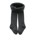 thumbnail image 1 of Pandaie 6M-10Y Girls Fleece Lined Tights Toddler Winter Warm Knit Legging Full Length Pantyhose Stocking for Little Big Kids Dark Gray, 1 of 3