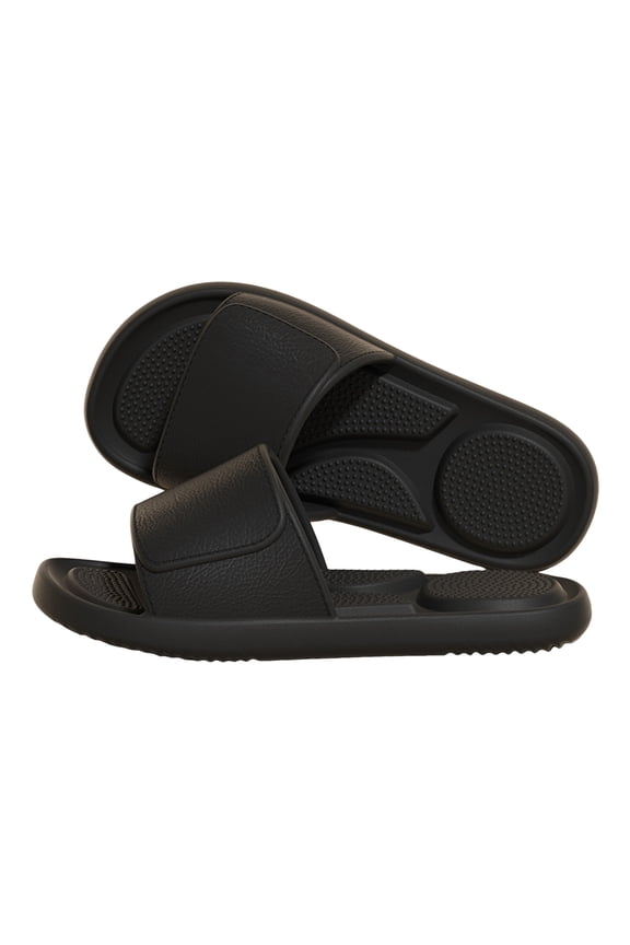 Acupressure Massage Slippers for Women Men Arch Support Non Slip Shower Shoes Pool Beach Bathroom Slides Indoor Outdoor Black Size 8