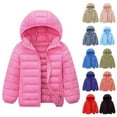 thumbnail image 1 of Pandaie Boys Girls Hooded Puffy Jacket Lightweight Winter Coat Waterproof Warm Kids Ski Snow Outerwear for Outdoor Activities Army Green 110(3-4 Years), 1 of 3