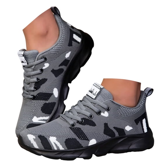 Pandaie Breathable Sneakers for Men Women Camo Casual Athletic Walking Shoes Comfortable Non Slip Running Gym Tennis Trainers Size 6.5‑10.5