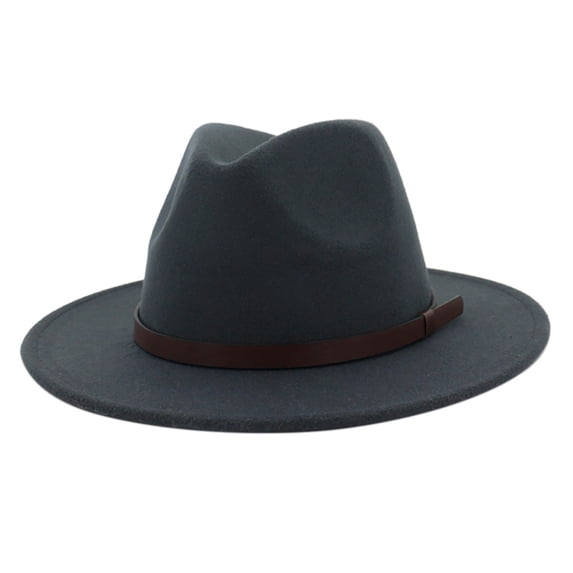 Pandaie Classic Short Brim Fedora Hat for Men Women Belt Band Panama Fall Winter Retro Unisex Hat