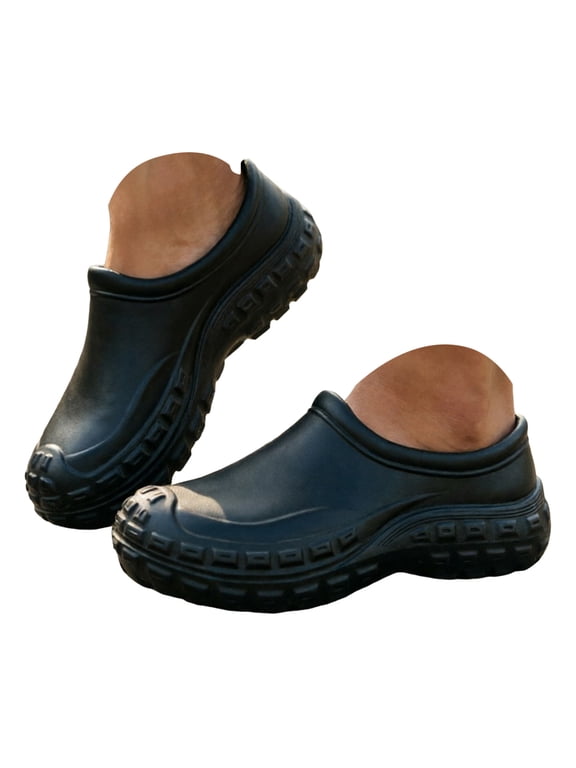 Clog Mules for Women Men Waterproof Platform Chunky Heel Non Slip Kitchen Garden Work Shoes Size 6.5-10.5