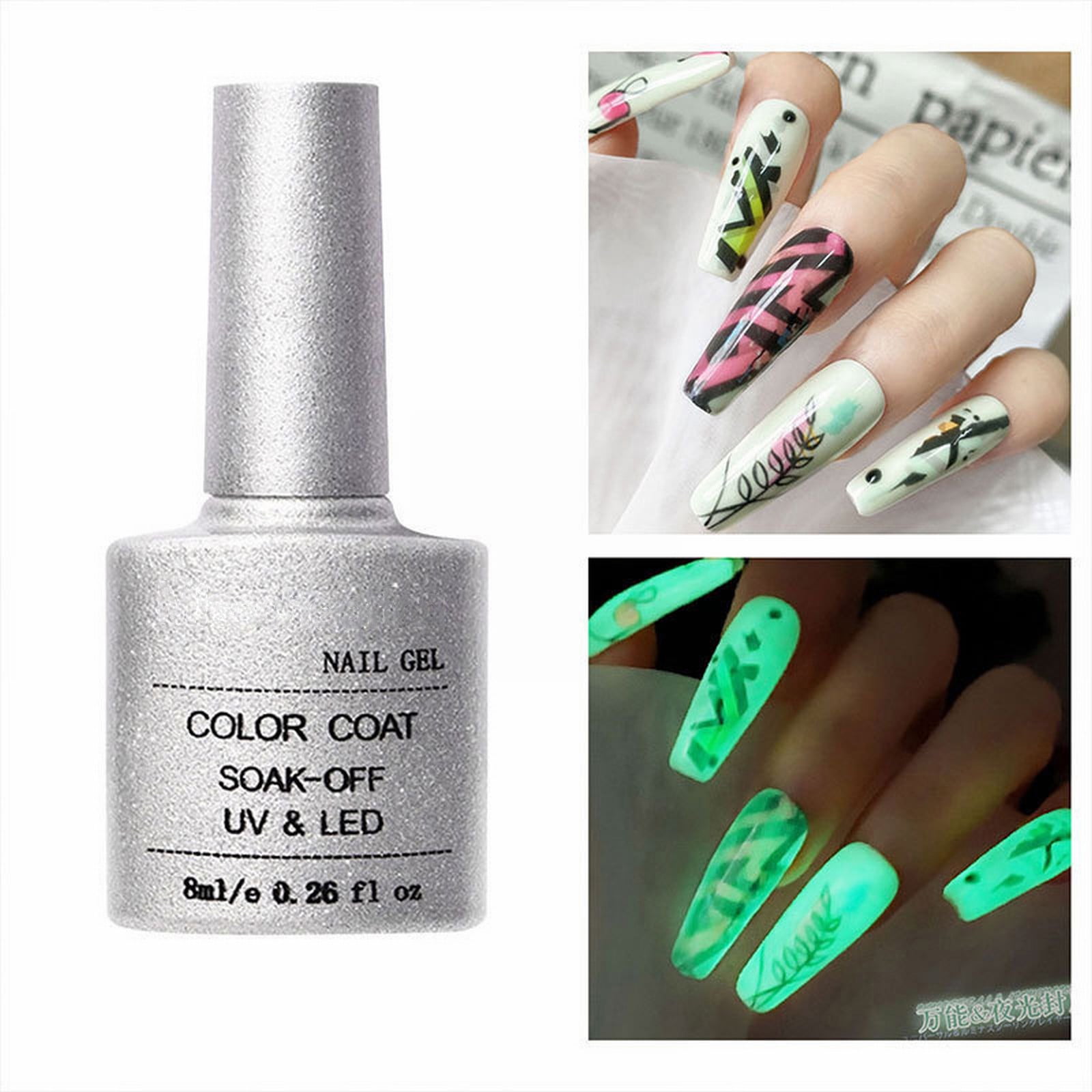 Pandaie Glow in The Dark Soak Off Top Coat Gel Polish UV LED Lamp