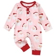 thumbnail image 1 of Pandaie Infant Baby Boy Girl Clothes Santa Long Sleeve Jumpsuit Newborn First Christmas Outfit One Piece Romper Pink 12-18 Months, 1 of 7