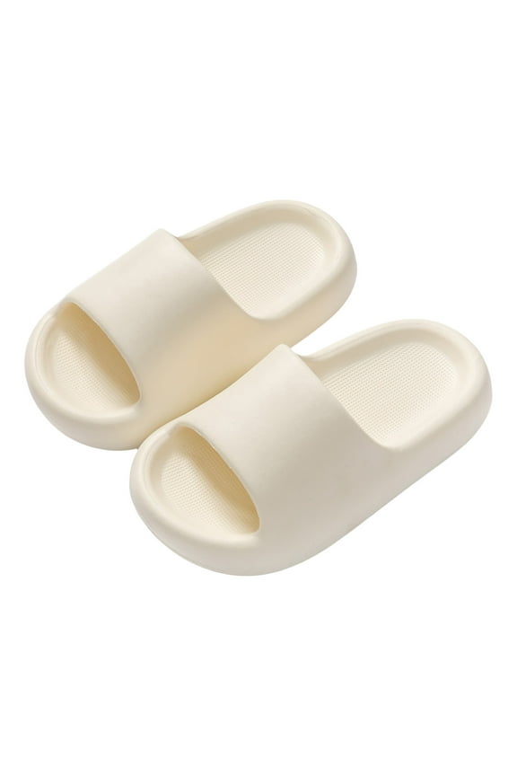 Kids Cloud Slides Boys Girls Shower Pillow Slippers Open Toe Toddler Slide Sandals Bathroom Pool Summer Beach Shoes White 13 Little Kid