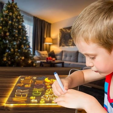 Pandaie LED Note Board with Colors Light Up Acrylic Message Board Led Drawing Board Illuminated Notepad