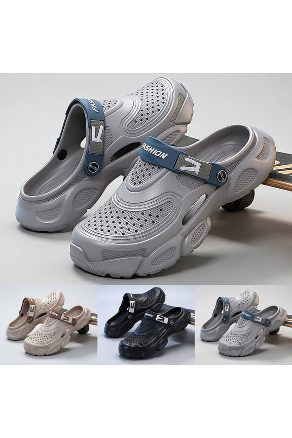 Men Clogs Waterproof Comfortable Mules Sandals for Men Arch Support Lightweight Garden Shoes for Daily Casual Walking Black,11