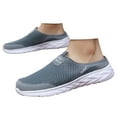 thumbnail image 1 of Pandaie Men's Open Back Sneaker Clogs Breathable Knit Mules Shoes Lightweight Slip on Sneakers Casual Walking Slides with Arch Support Grey Size 9, 1 of 9