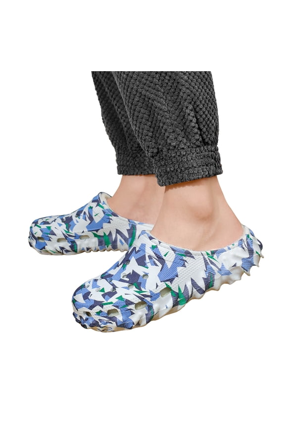 Mens Furry Lined Garden Clogs Winter Warm Plush Fuzzy Slip on House Shoes Indoor Outdoor Mules with Arch Support White 9.5