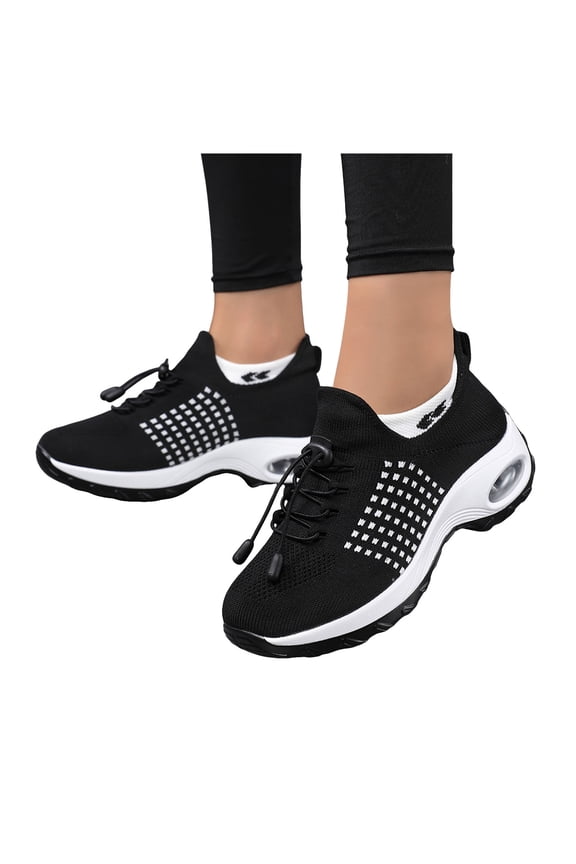 Orthopedic Sneakers Women Breathable Slip on Walking Shoes Comfortable Plantar Fasciitis Athletic Running Nursing Shoes with Arch Support White Size 7