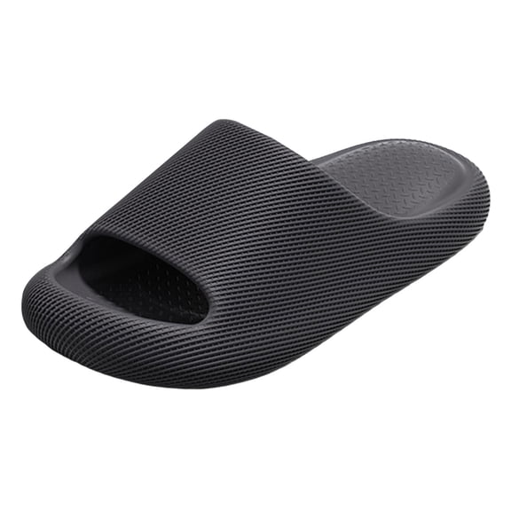 Pandaie Pillow Slippers for Women and Men Non Slip House Cloud Slides Quick Drying Shower Shoes Cushioned Thick Sole Bathroom Sandals Size 6-10 Dark Gray