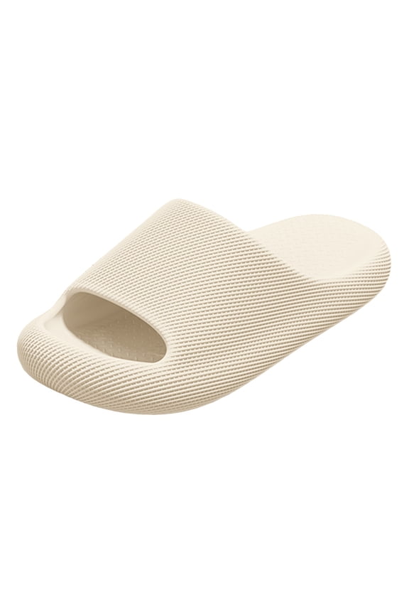 Pillow Slippers for Women and Men Non Slip House Cloud Slides Quick Drying Shower Shoes Cushioned Thick Sole Bathroom Sandals Size 6-10 White