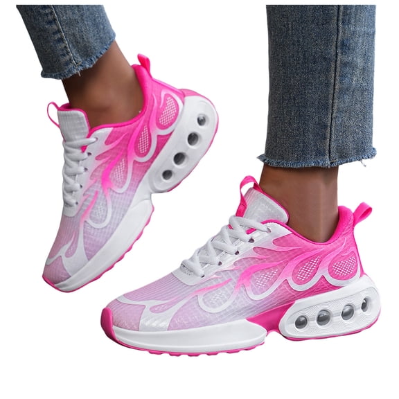 Pandaie Running Shoes Womens Lightweight Fashion Sport Sneakers Cushioned Casual Walking Athletic Non Slip Tennis Shoes for Gym Workout Jogging Pink Size 7
