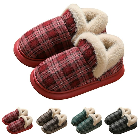 Pandaie Slipper Booties for Women Cozy Winter Fuzzy Warm House Cloud Slides Memory Foam Slip on Outdoor Indoor Bedroom Home Shoes Coffee 7.5