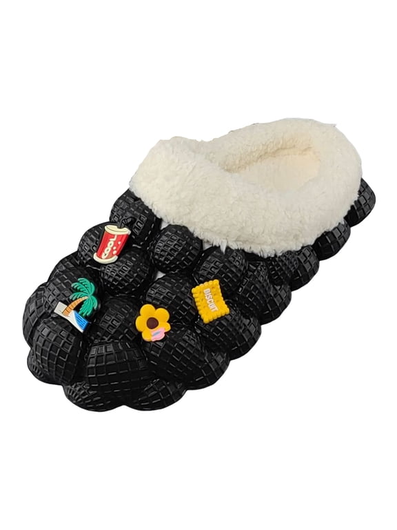 Slippers for Women Men Bubble Slides Fuzzy Cute Slippers Non Slip Massage Soft House Shoes for Indoor Outdoor Use Size 6-10
