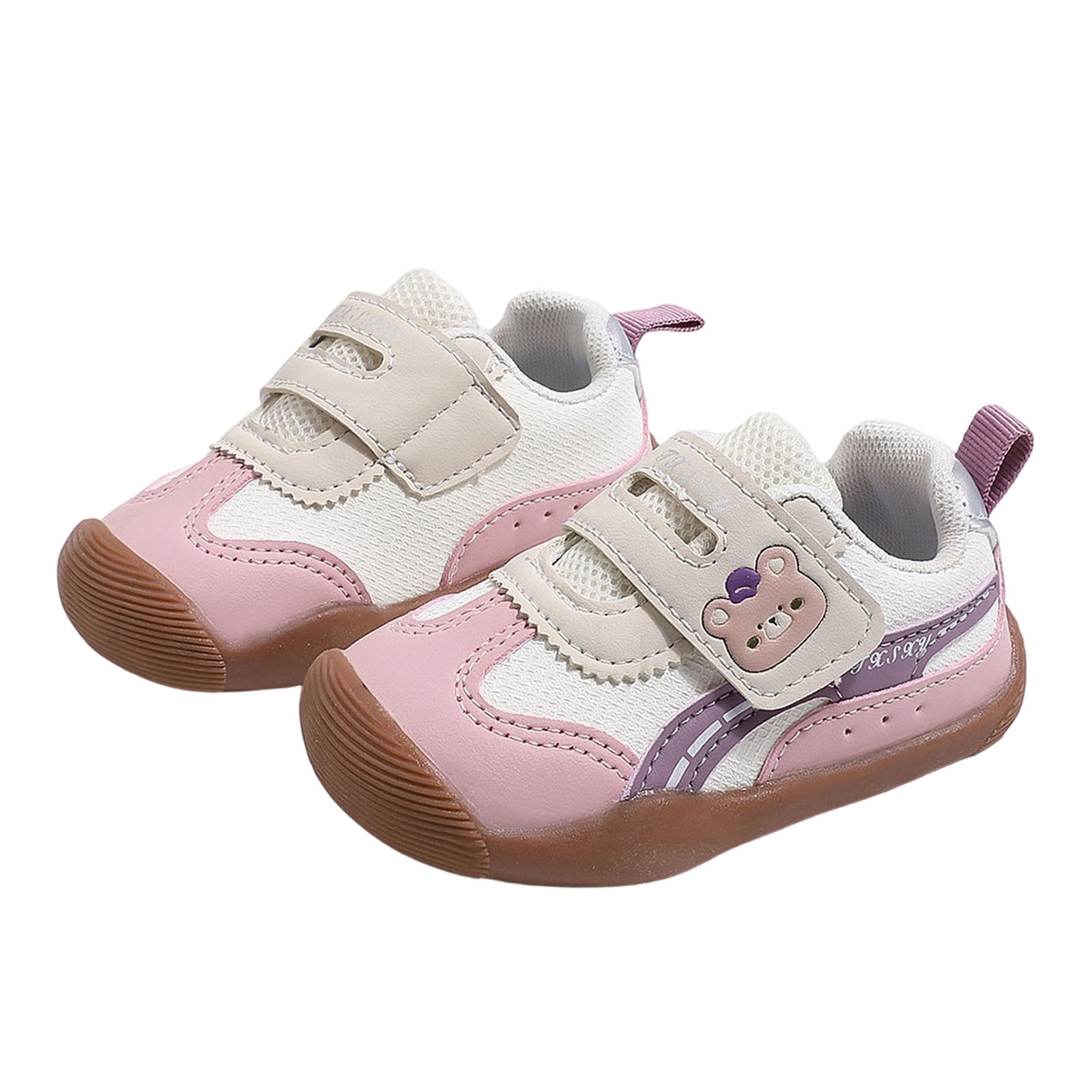 Pandaie Toddler Boys Girls First Walker Shoes Hook and Loop Preschool ...