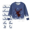 thumbnail image 1 of Pandaie Toddler Christmas Pajamas Boys Girls Long Sleeve 2 Piece Pjs Set Kids Xmas Deer Holiday Sleepwear Fall Winter Clothes Navy 3-4T, 1 of 4