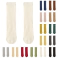 thumbnail image 1 of Pandaie Toddler Knee High Socks Non Slip Baby Girls Boys Cable Knit Tube Stockings Kids School Uniform Socks 1 Pack Beige 0-18 Years, 1 of 3