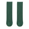 thumbnail image 1 of Pandaie Toddler Knee High Socks Non Slip Baby Girls Boys Cable Knit Tube Stockings Kids School Uniform Socks 1 Pack Green 0-18 Years, 1 of 2