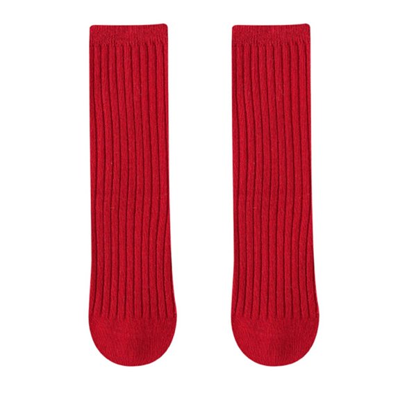 Pandaie Toddler Knee High Socks Non Slip Baby Girls Boys Cable Knit Tube Stockings Kids School Uniform Socks 1 Pack Wine 0-18 Years