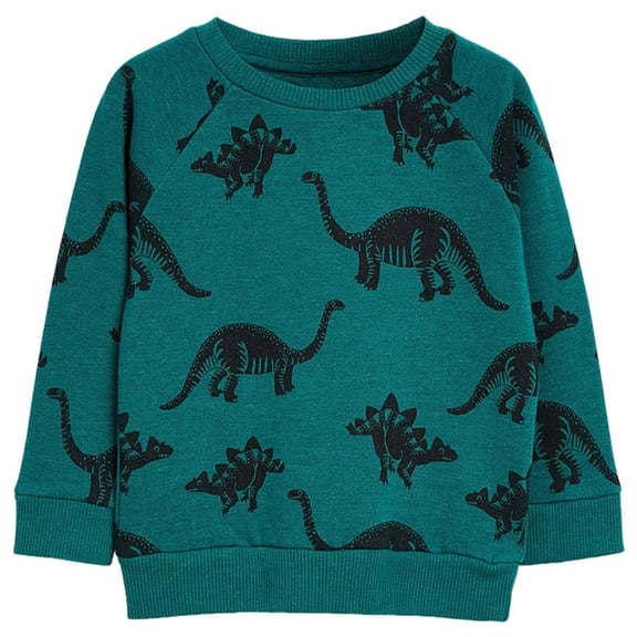 Pandaie Toddler Sweatshirt Boys Long Sleeve Shirts 2-7Y Casual Dinosaur Fall Winter Pullover Crewneck Baggy Tee Tops Blouse Navy 7-8 Years