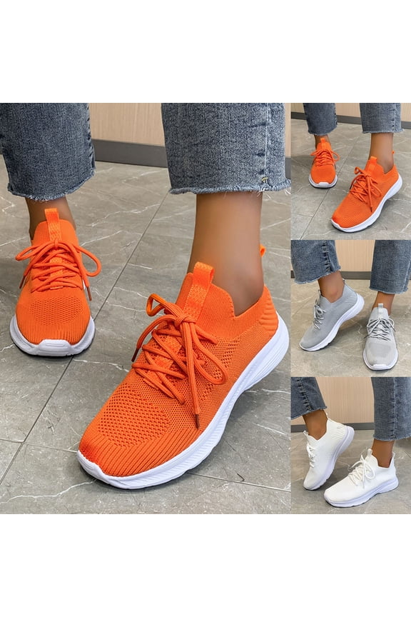 Walking Shoes for Women Athletic Slip on Mesh Tennis Sneakers No Tie Shoelaces Casual Breathable Fashion Sneakers for Workout Running Beige 7.5