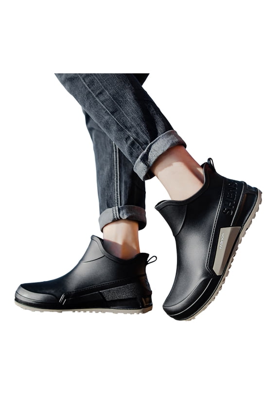 Women's Ankle Rain Boots Ladies Waterproof Fashion Chelsea Booties Anti Slip Garden Shoes for Outdoor Work Fishing Camping Grey 8