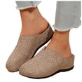 thumbnail image 1 of Pandaie Women's Closed Toe Mules Clogs Classic Low Wedges Platform Slip on Slides with Arch Support Comfortable Backless Walking Slippers Sandals Indoor Outdoor Khaki Size 8.5, 1 of 7