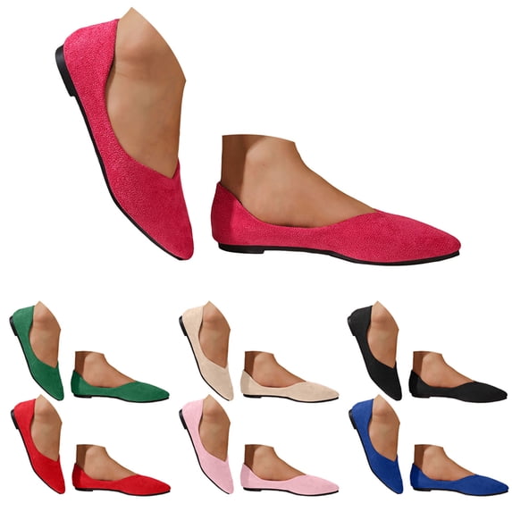 Pandaie Women's Flats Shoes Comfortable Suede Pointed Toe Slip on Ballet Dress Shoes Business Casual Work Walking Driving Penny Loafers Beige Size 9.5