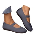 thumbnail image 1 of Pandaie Women's Knit Ballet Flats Comfortable Slip on Round Toe Casual Shoes with Elastic Strap & Non Slip Sole for Walking Driving Dressy Grey 9, 1 of 9