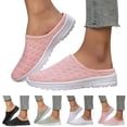 thumbnail image 1 of Pandaie Womens Mesh Walking Mules Sneakers Knit Breathable Open Back Slip On Shoes Orthopedic Tennis Backless Slippers with Arch Support (Black,6.5), 1 of 6