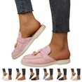 thumbnail image 1 of Pandaie Womens Mules Suede Slip on Dressy Loafers Ladies Closed Toe Backless Slides 2026 Casual Walking Shoes for Business Work Office Khaki Size 6, 1 of 9