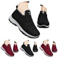thumbnail image 1 of Pandaie Womens Orthopedic Winter Boots Slip on Arch Support Comfortable Shoes Non Slip Waterproof Warm Fuzzy Ankle Booties Lightweight Outdoor Walking Shoes Black 6.5, 1 of 8