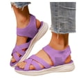 thumbnail image 1 of Pandaie Womens Walking Hiking Sandals Comfortable Arch Support Orthopedic Summer Shoes Mesh Breathable Open Toe Sneakers for Plantar Fasciitis Purple 7.5, 1 of 9