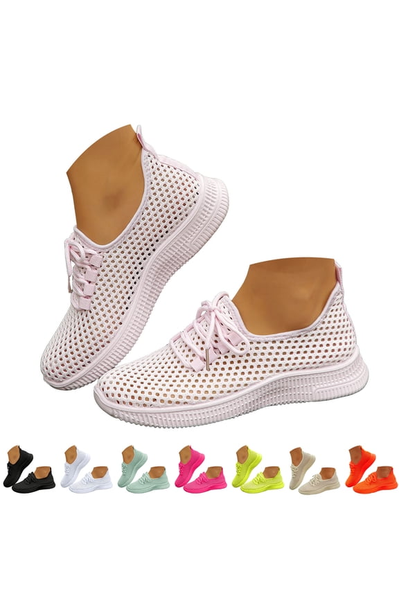 Womens Walking Shoes Breathable Running Tennis Slip on Sneakers Sport Workout Gym Athletic Casual Shoes for Travel Work Beige 9