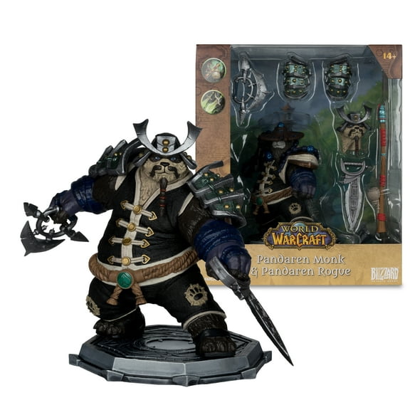 Pandaren: Monk & Rogue (World of Warcraft) 1:12 Scale Posed Figure - McFarlane Toys